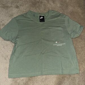 Nike Olive Tee with Silver Swoosh